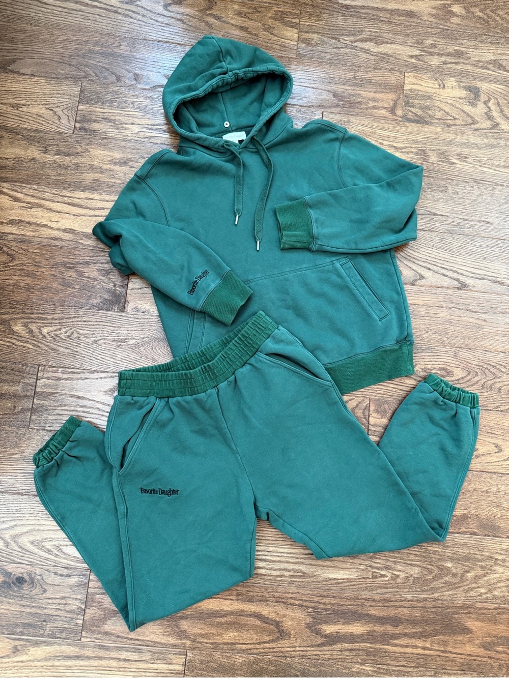 Favorite Daughter Vintage Look - Spruce Green 2pc Hoodie & Joggers Set Size M